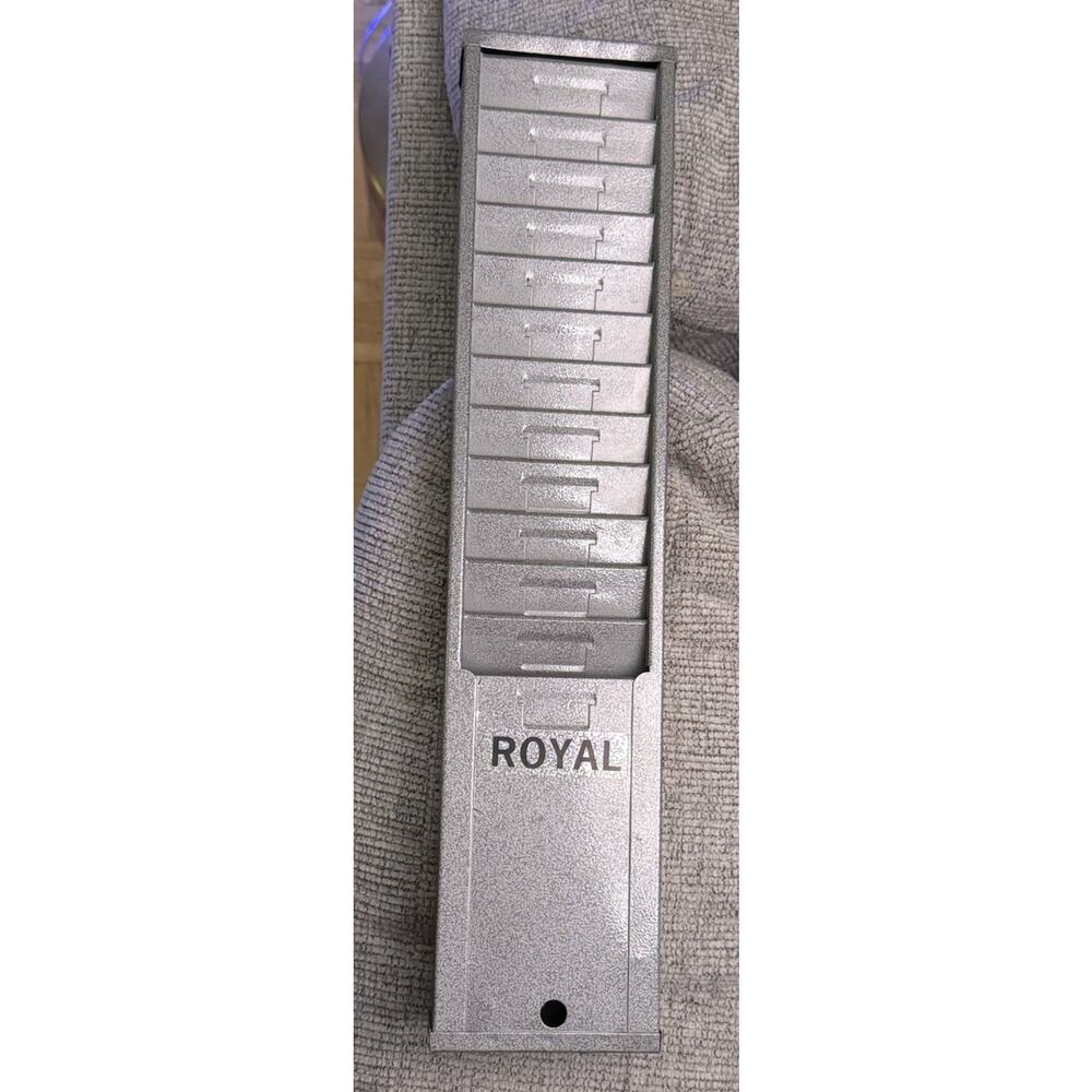 Vintage Royal Timecard Holder Wall Mount 12 Slots